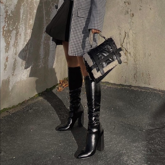 Zara Handbags - Zara Fleece Trim Quilted Bag